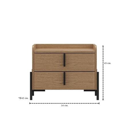 ตู้ข้างเตียง SB FURNITURE WANATA 54 ซม. สีน้ำตาล_4