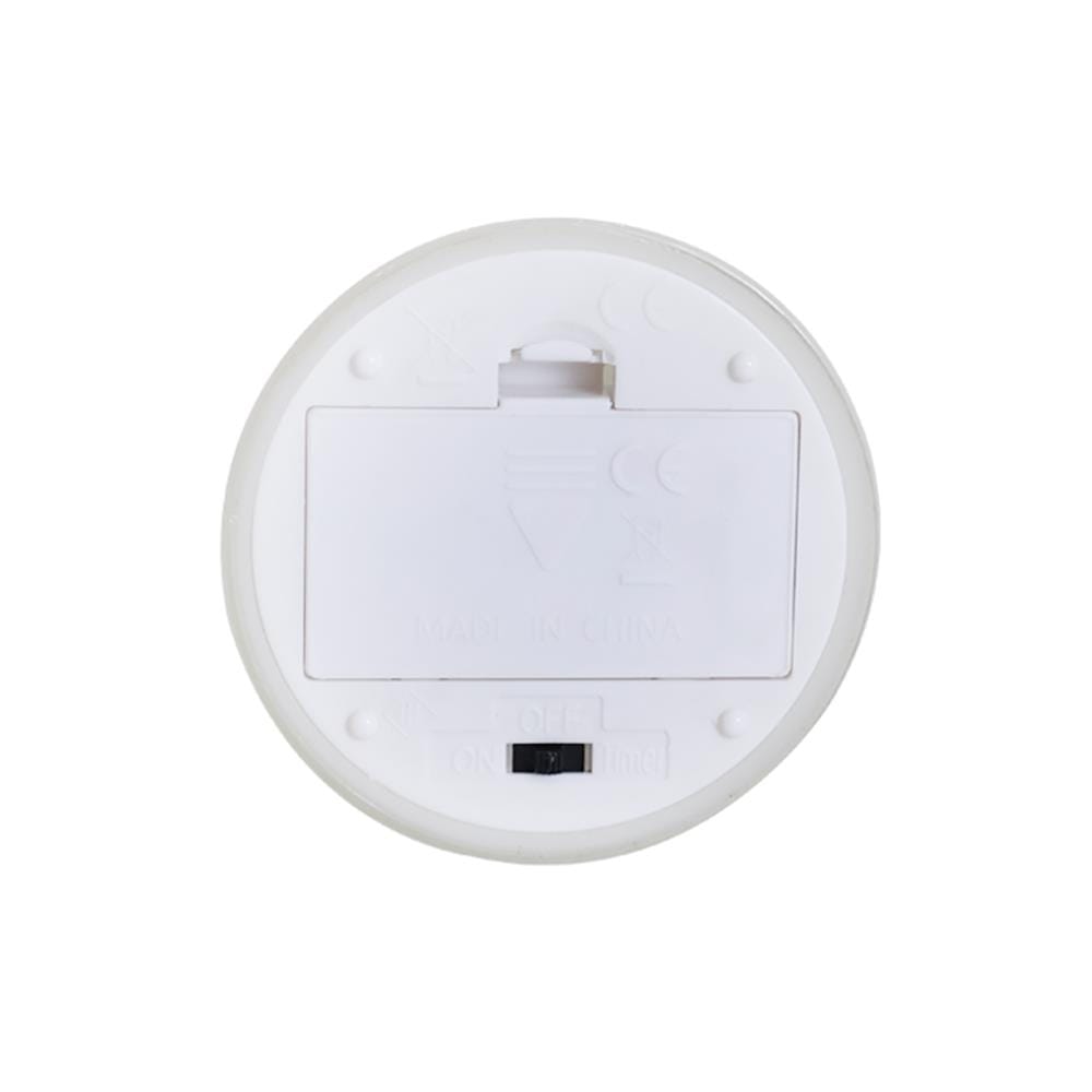 เทียนตกแต่ง LED ขอบสูงแก้วใส CLAIRE 12.5 ซม. สีขาว