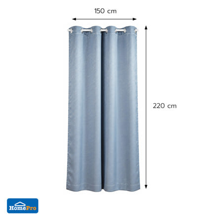ผ้าม่าน EYELET HOME LIVING STYLE MAVIS UV 150x220 ซม. สีน้ำเงิน_4