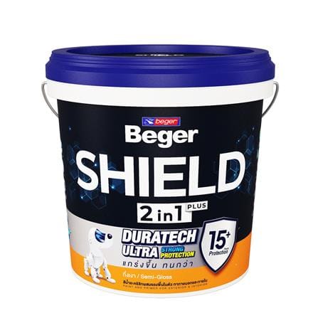 สีน้ำภายนอก ชนิดกึ่งเงา BEGER SHIELD 2IN1 เบส D 9 ลิตร_0
