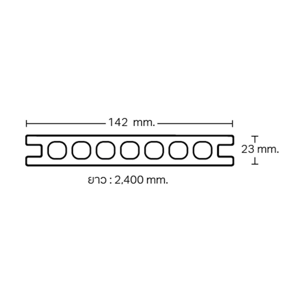 ไม้พื้น WATSADUNIYOM ODK-CX04A 14.2x2.3x240 ซม. สีสักทอง