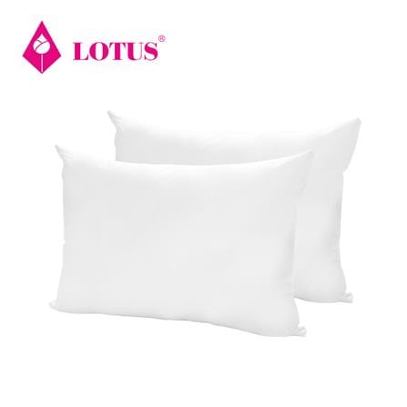 หมอนหนุนสุญญากาศ ใยสังเคราะห์ LOTUS 20x30 นิ้ว สีขาว (1 แถม 1)_0