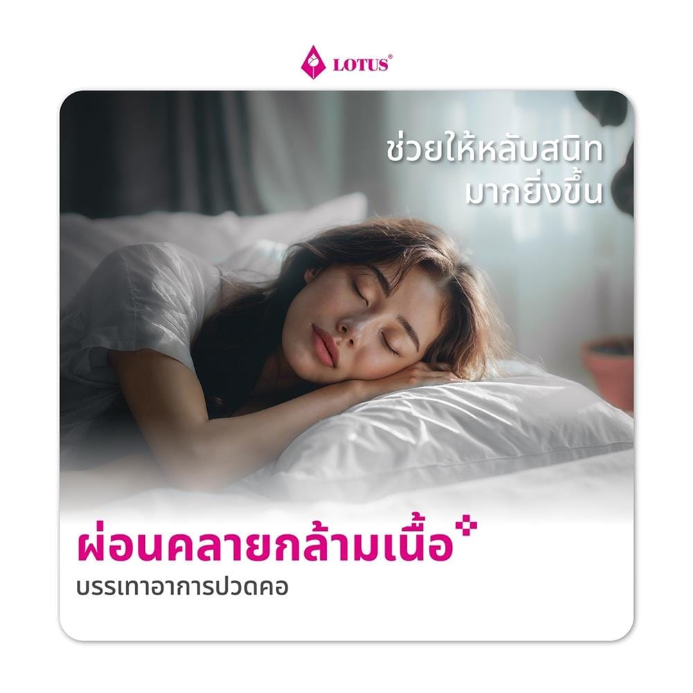 หมอนข้างสุญญากาศ ใยสังเคราะห์ LOTUS สีขาว (1 แถม 1)