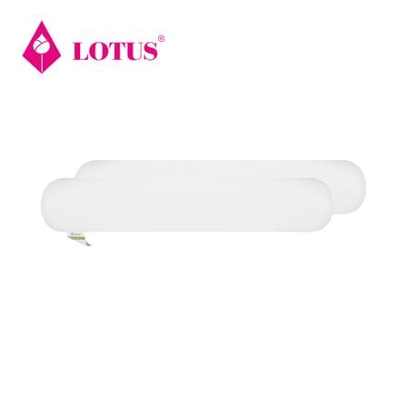 หมอนข้างสุญญากาศ ใยสังเคราะห์ LOTUS สีขาว (1 แถม 1)_0