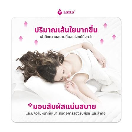 หมอนข้างสุญญากาศ ใยสังเคราะห์ LOTUS สีขาว (1 แถม 1)_4