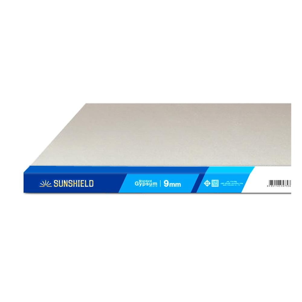 แผ่นยิปซัม SUNSHIELD ขอบลาด RE 9 มม. 120x240 ซม.