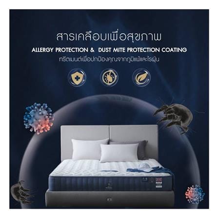 ที่นอนสปริง 6 ฟุต DUNLOPILLO รุ่น DREAM POWER พร้อมชุดเครื่องนอน 11 ชิ้น_3