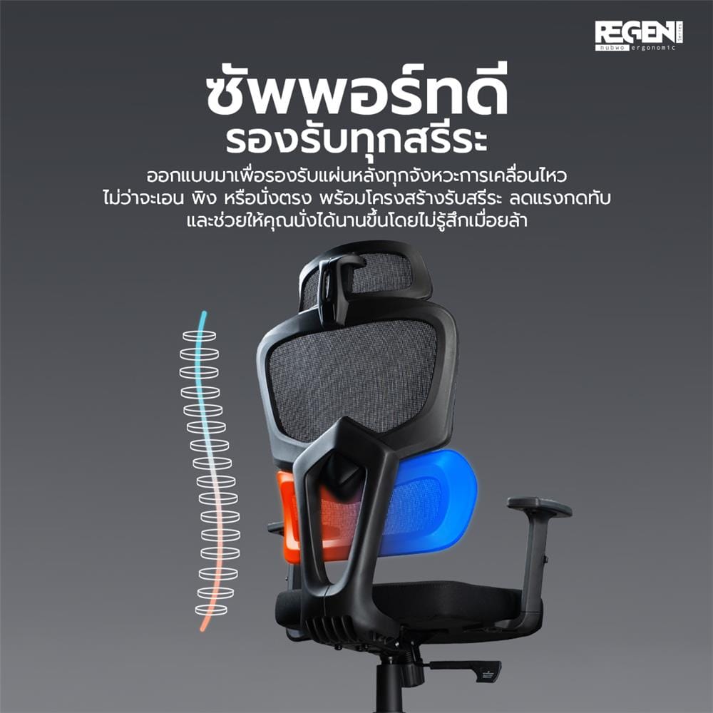 เก้าอี้สุขภาพ NUBWO NXRG04 สีดำ