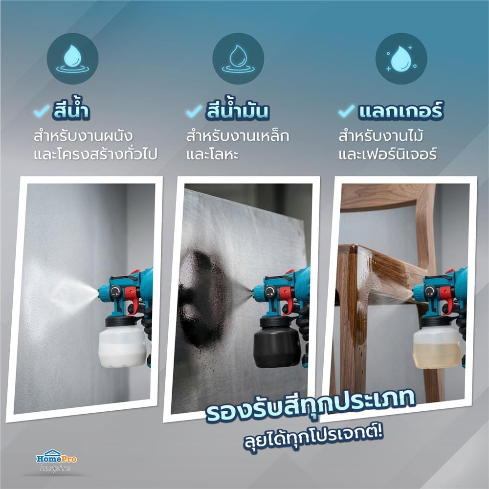 เครื่องพ่นสีไร้สาย MATALL PRO QDP-CX34-380 1200 มล.