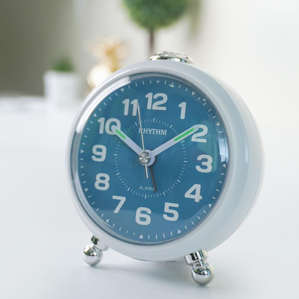 นาฬิกาปลุก RHYTHM CRE313NR03 3.3 นิ้ว สีขาว