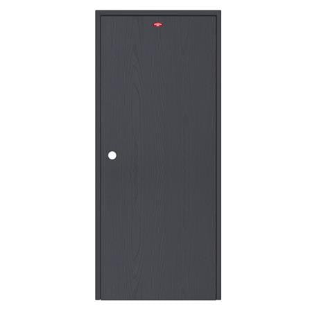 ชุดประตูเหล็ก เจาะลูกบิด PROFESSIONAL DOOR FR1RBK+WD1BK 86.4x203.5 ซม. สีเทาเม็ดทราย (เปิดด้านขวา ออกด้านนอก)