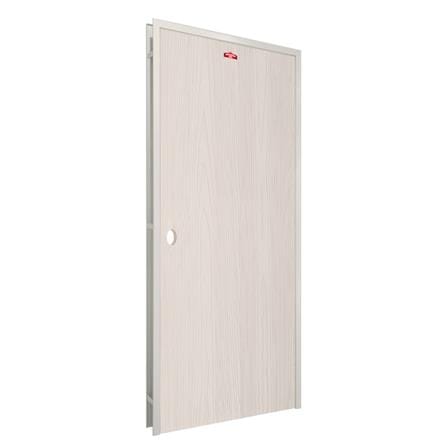 ชุดประตูเหล็ก เจาะลูกบิด PROFESSIONAL DOOR FR2RC+WD2C 96.4x203.5 ซม. สีครีม (เปิดด้านขวา ออกด้านนอก)_1