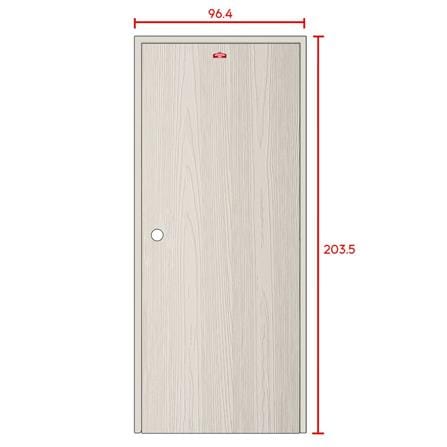 ชุดประตูเหล็ก เจาะลูกบิด PROFESSIONAL DOOR FR2RC+WD2C 96.4x203.5 ซม. สีครีม (เปิดด้านขวา ออกด้านนอก)_6