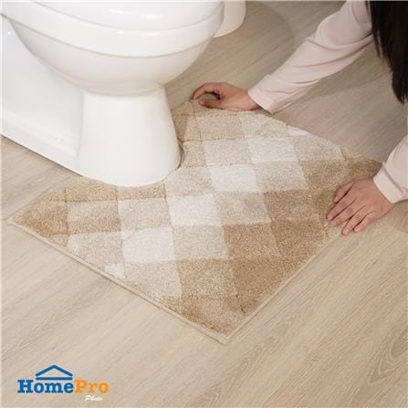 พรมห้องน้ำ HOME LIVING STYLE DIAMOND 50x60 ซม. สีครีม_6