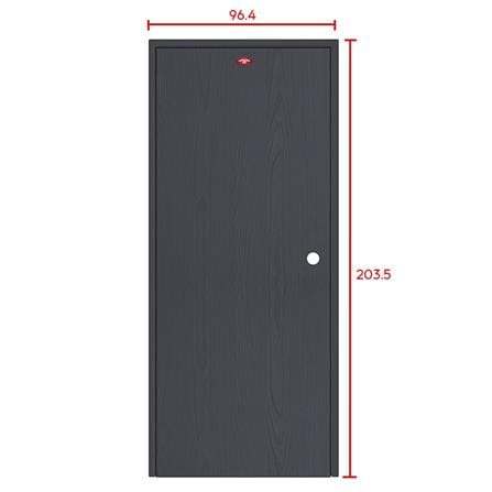 ชุดประตูเหล็ก เจาะลูกบิด PROFESSIONAL DOOR FR2LBK+WD2BK 96.4x203.5 ซม. สีเทาเม็ดทราย (เปิดด้านซ้าย ออกด้านนอก)_6