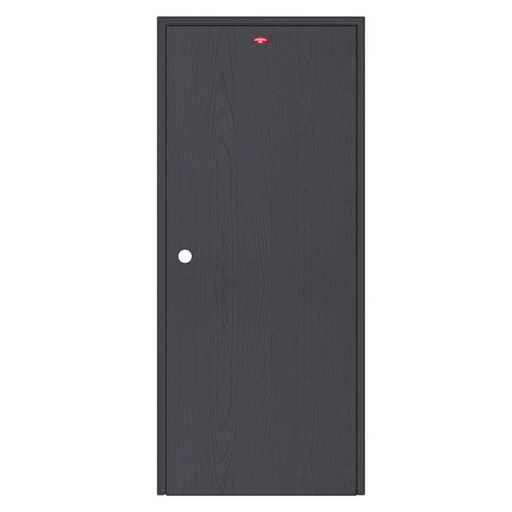 ชุดประตูเหล็ก เจาะลูกบิด PROFESSIONAL DOOR FR2RBK+WD2BK 96.4x203.5 ซม. สีเทาเม็ดทราย (เปิดด้านขวา ออกด้านนอก)