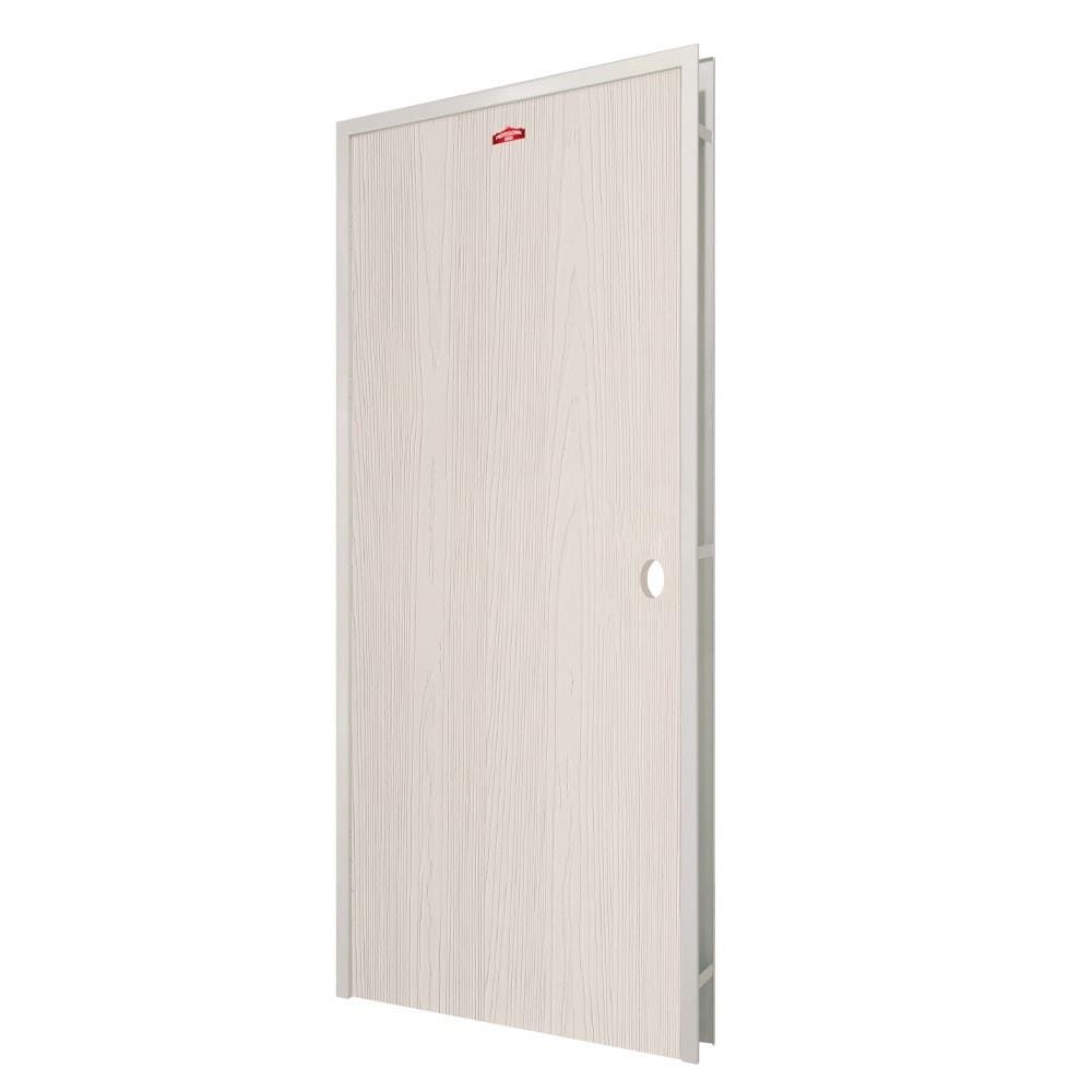 ชุดประตูเหล็ก เจาะลูกบิด PROFESSIONAL DOOR FR2LC+WD2C 96.4x203.5 ซม. สีครีม (เปิดด้านซ้าย ออกด้านนอก)