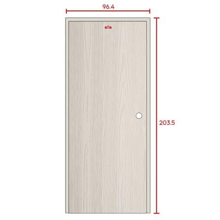 ชุดประตูเหล็ก เจาะลูกบิด PROFESSIONAL DOOR FR2LC+WD2C 96.4x203.5 ซม. สีครีม (เปิดด้านซ้าย ออกด้านนอก)_6