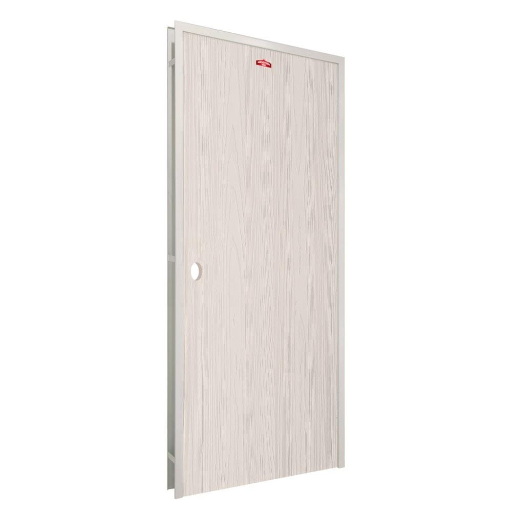 ชุดประตูเหล็ก เจาะลูกบิด PROFESSIONAL DOOR FR1RC+WD1C PF 86.4x203.5 ซม. สีครีม (เปิดด้านขวา ออกด้านนอก)