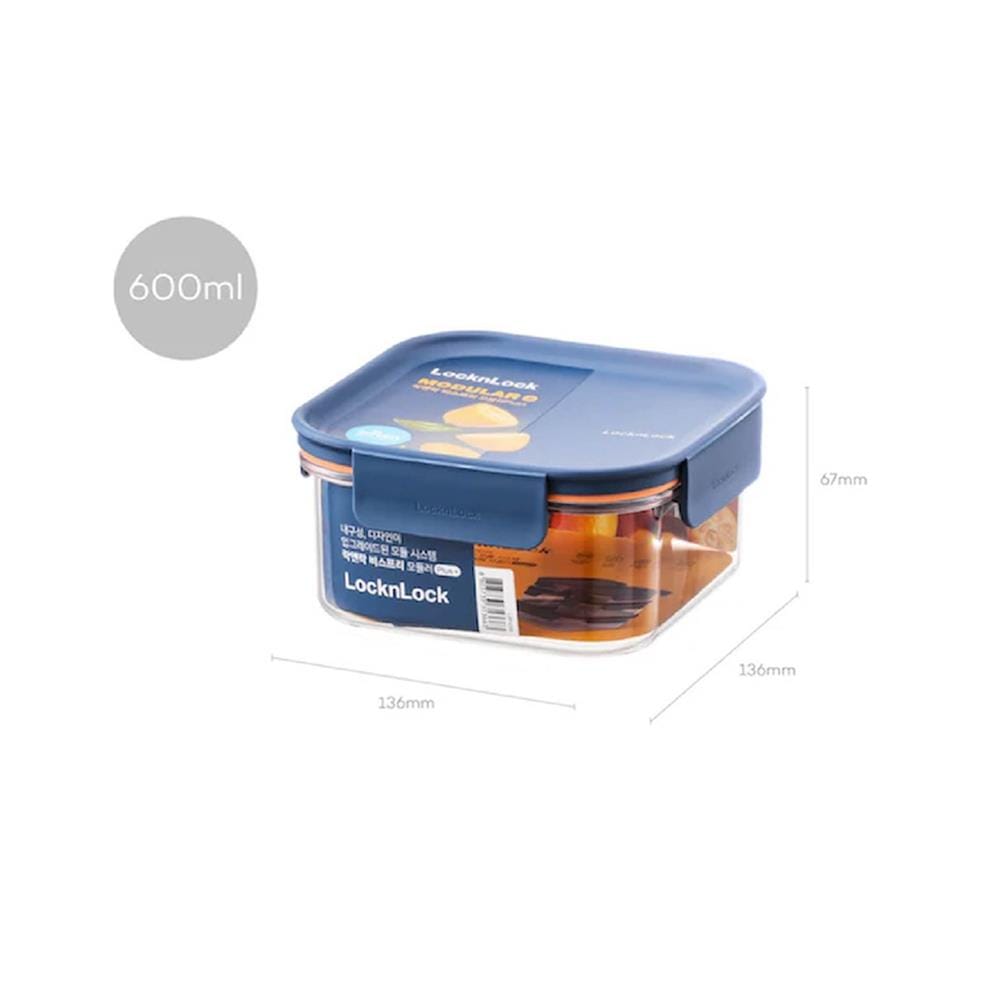 กล่องอาหาร LOCKNLOCK BISFREE LBF451 0.6 ลิตร สีกรม
