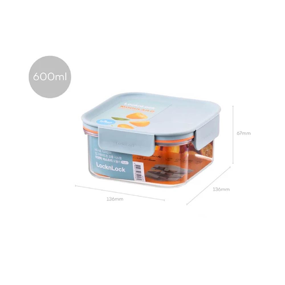กล่องอาหาร LOCKNLOCK BISFREE LBF451 0.6 ลิตร สีเขียว