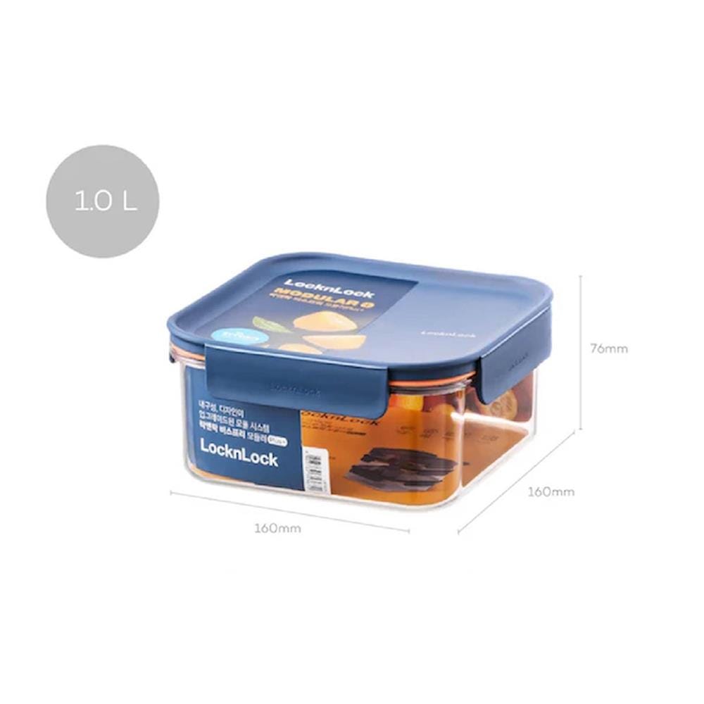 กล่องอาหาร LOCKNLOCK BISFREE LBF452 1 ลิตร สีกรม