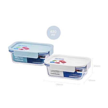 กล่องอาหารแก้ว LOCKNLOCK THE CLEAR LNG422 0.63 ลิตร สีเขียว_10