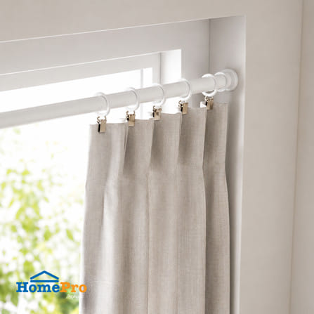 รางเหล็ก ยืดหด HOME LIVING STYLE NON DRILL 110-210 ซม. สีขาว_3
