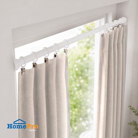 รางเหล็ก ยืดหด HOME LIVING STYLE NON DRILL 110-210 ซม. สีขาว_4