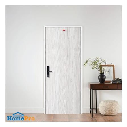 ชุดประตูเหล็ก เจาะลูกบิด PROFESSIONAL DOOR FR2RW+WD2W 96.4x203.5 ซม. สีขาวเม็ดทราย (เปิดด้านขวา ออกด้านนอก)_3