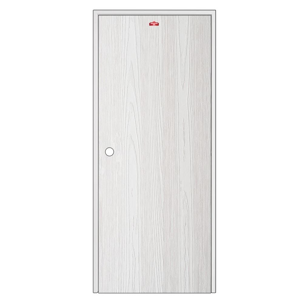 ชุดประตูเหล็ก เจาะลูกบิด PROFESSIONAL DOOR FR1RW+WD1W 86.4x203.5 ซม. สีขาวเม็ดทราย (เปิดด้านขวา ออกด้านนอก)