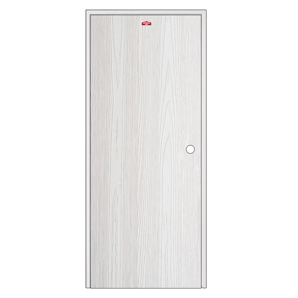 ชุดประตูเหล็ก เจาะลูกบิด PROFESSIONAL DOOR FR2LW+WD2W 96.4x203.5 ซม. สีขาวเม็ดทราย (เปิดด้านซ้าย ออกด้านนอก)