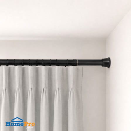 รางเหล็ก ยืดหด HOME LIVING STYLE NONDRILL 110-210 ซม. สีดำ_3