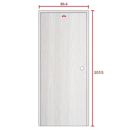 ชุดประตูเหล็ก เจาะลูกบิด PROFESSIONAL DOOR FR1LW+WD1W 86.4x203.5 ซม. สีขาวเม็ดทราย (เปิดด้านซ้าย ออกด้านนอก)_6