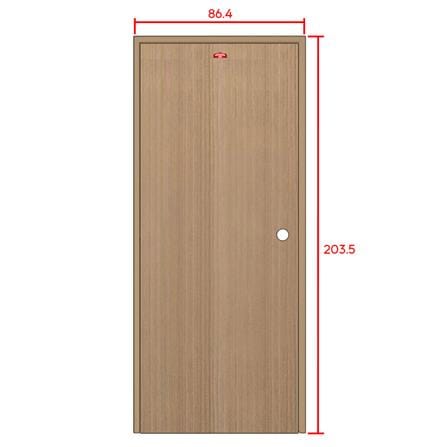 ชุดประตูภายในเหล็ก เจาะลูกบิด PROFESSIONAL DOOR FR1LC+D140 86.4x203.5 ซม. สีครีม (เปิดด้านซ้าย ออกด้านนอก)_6