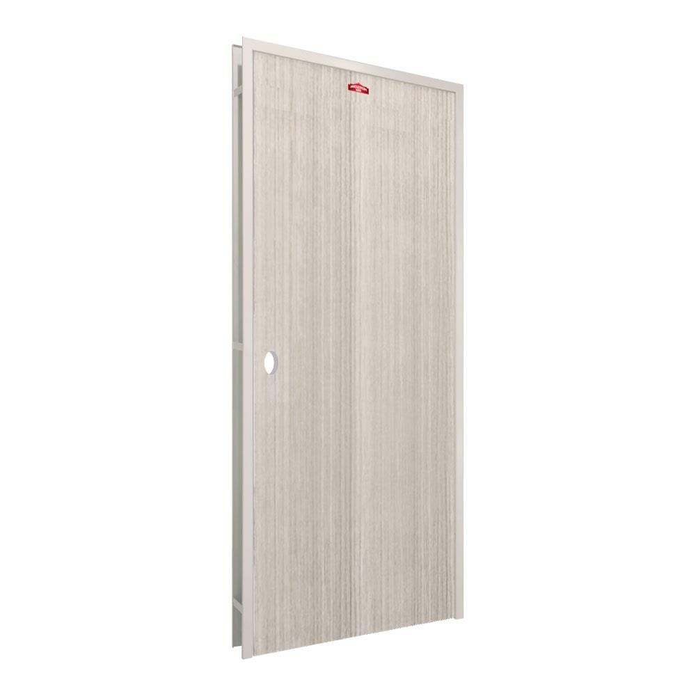ชุดประตูภายในเหล็ก เจาะลูกบิด PROFESSIONAL DOOR FR1RG+D141 86.4x203.5 ซม. สีเทา (เปิดด้านขวา ออกด้านนอก)