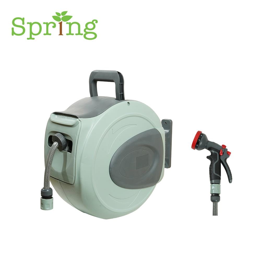 สายยางโรลอัตโนมัติ SPRING MW-HPHR01 1/2 นิ้ว x 20 ม. สีเขียว/เทา/แดง_0