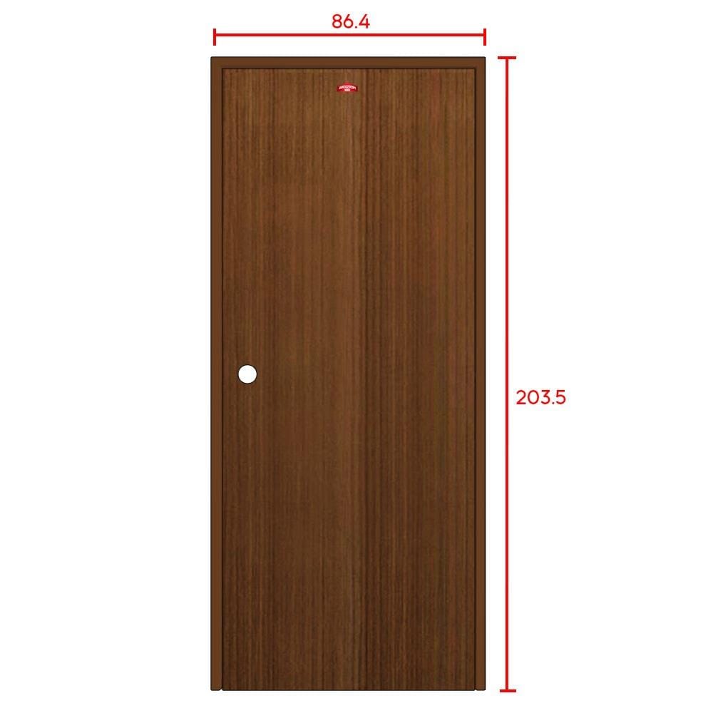 ชุดประตูภายในเหล็ก เจาะลูกบิด PROFESSIONAL DOOR FR1RBW+D138 86.4x203.5 ซม. สีน้ำตาล (เปิดด้านขวา ออกด้านนอก)