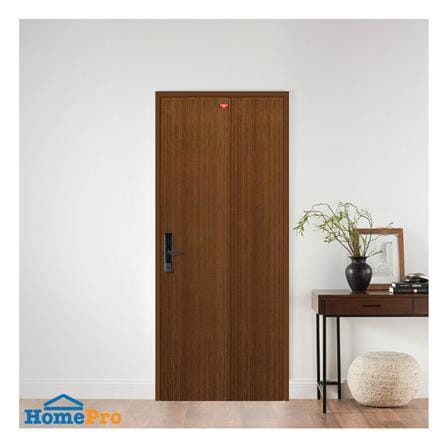 ชุดประตูภายในเหล็ก เจาะลูกบิด PROFESSIONAL DOOR FR1RBW+D138 86.4x203.5 ซม. สีน้ำตาล (เปิดด้านขวา ออกด้านนอก)_3