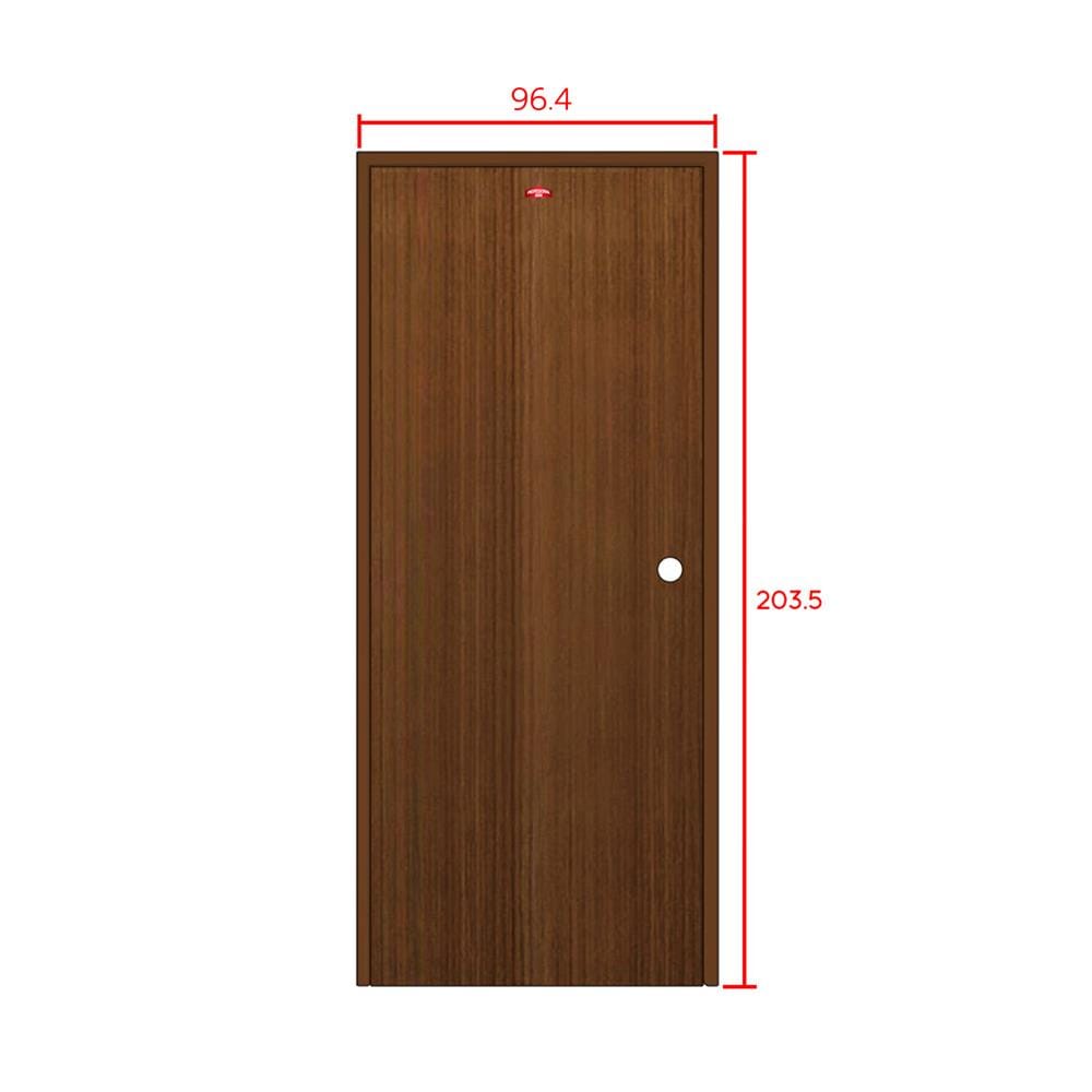 ชุดประตูภายในเหล็ก เจาะลูกบิด PROFESSIONAL DOOR FR2LBW+D238 96.4x203.5 ซม. สีน้ำตาล (เปิดด้านซ้าย ออกด้านนอก)