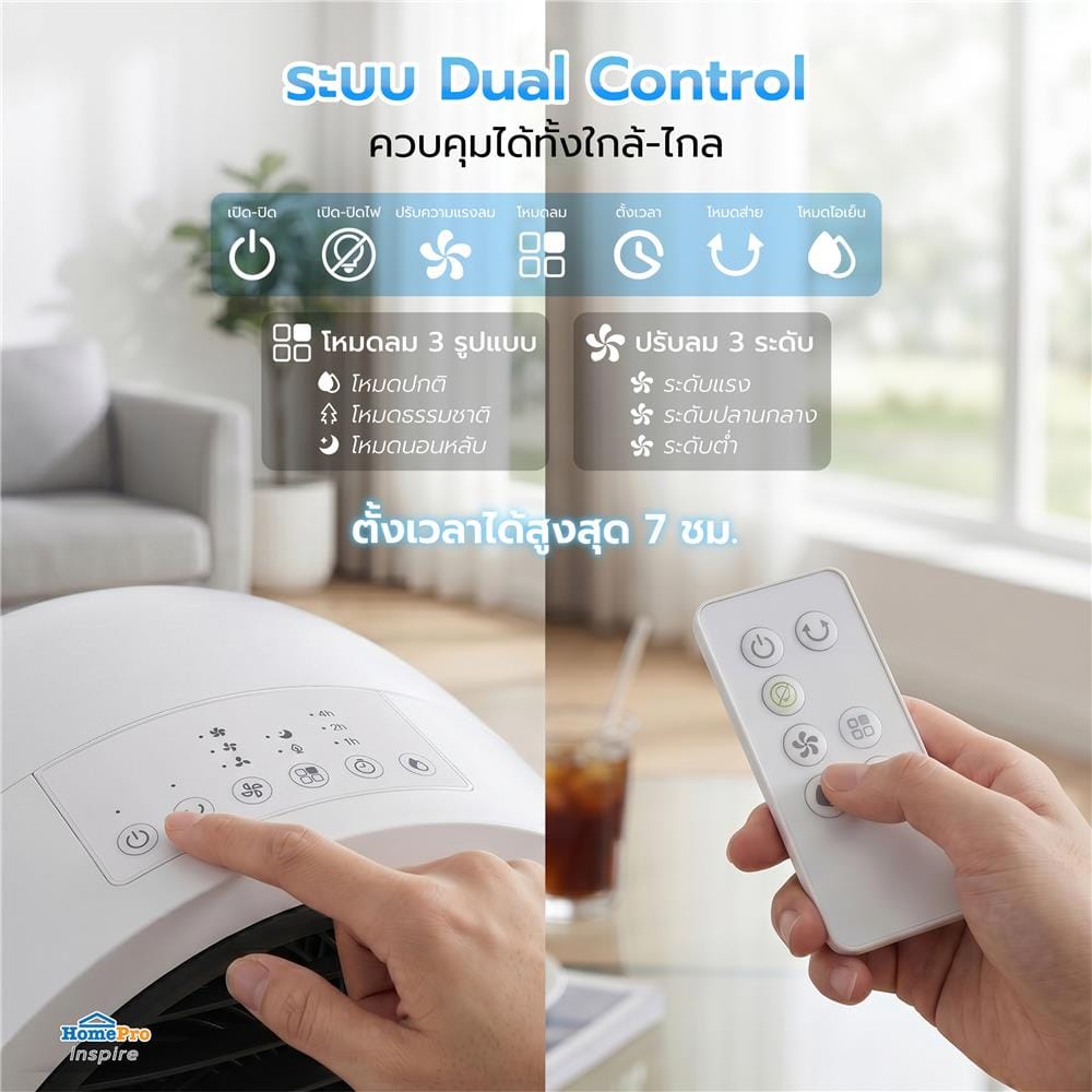 พัดลมไอเย็น NIKITO DF-AF1310C 6 ลิตร สีขาว
