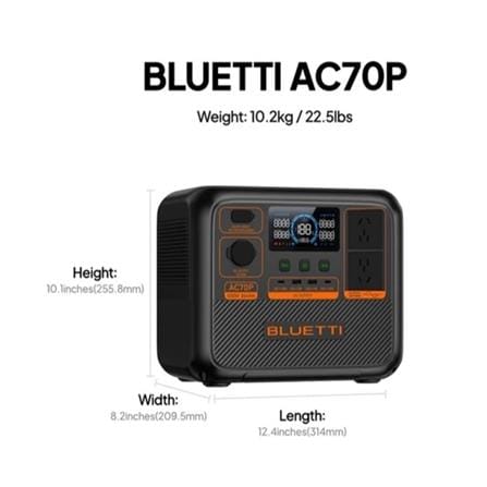 POWER BOX BLUETTI AC70P 1000 วัตต์ สีดำ_9
