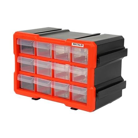 กล่องเก็บอะไหล่ MATALL MW-1812 12 ช่อง สีดำส้ม_0