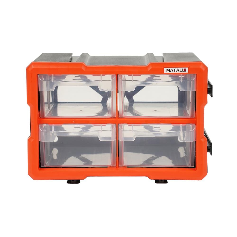 กล่องเก็บอะไหล่ 4 ช่อง MATALL MW-1804 สีดำส้ม