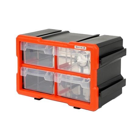 กล่องเก็บอะไหล่ 4 ช่อง MATALL MW-1804 สีดำส้ม_1