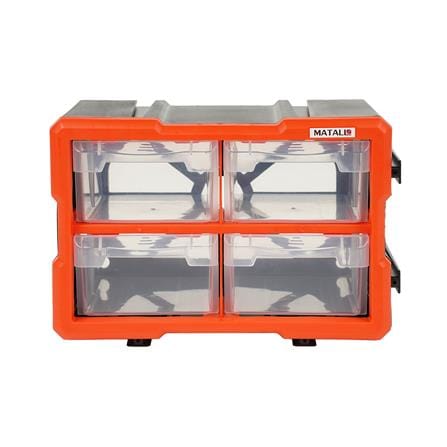 กล่องเก็บอะไหล่ 4 ช่อง MATALL MW-1804 สีดำส้ม_2