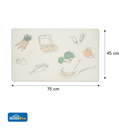 แผ่นอเนกประสงค์ HOME LIVING STYLE TASTY 45x75 ซม. สีครีม_5