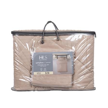 ชุดผ้าปูที่นอน 3.5 ฟุต (ชุด 4 ชิ้น) HOME LIVING STYLE KEYCHAIN LIGHT BROWN_5