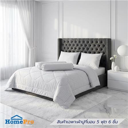 ชุดผ้าปูที่นอน 5 ฟุต (ชุด 6 ชิ้น) HOME LIVING STYLE KEYCHAIN LIGHT GREY_0
