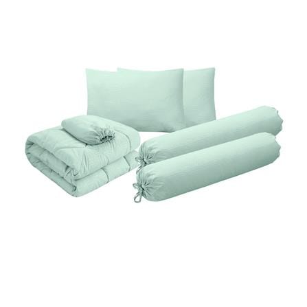 ชุดผ้าปูที่นอน 6 ฟุต (ชุด 6 ชิ้น) HOME LIVING STYLE MULTICURVE สี GREEN_2